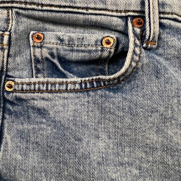 Revolve GRLFRND Karolina High Rise Straight Crop Raw Hem Jeans Size 24 - Picture 8 of 13